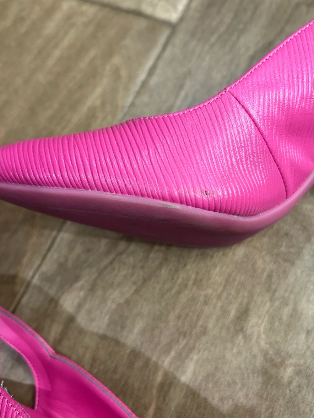 Vionic Hot Pink Slingback ribbed Pointed-Toe Heels 7 - Picture 5 of 13